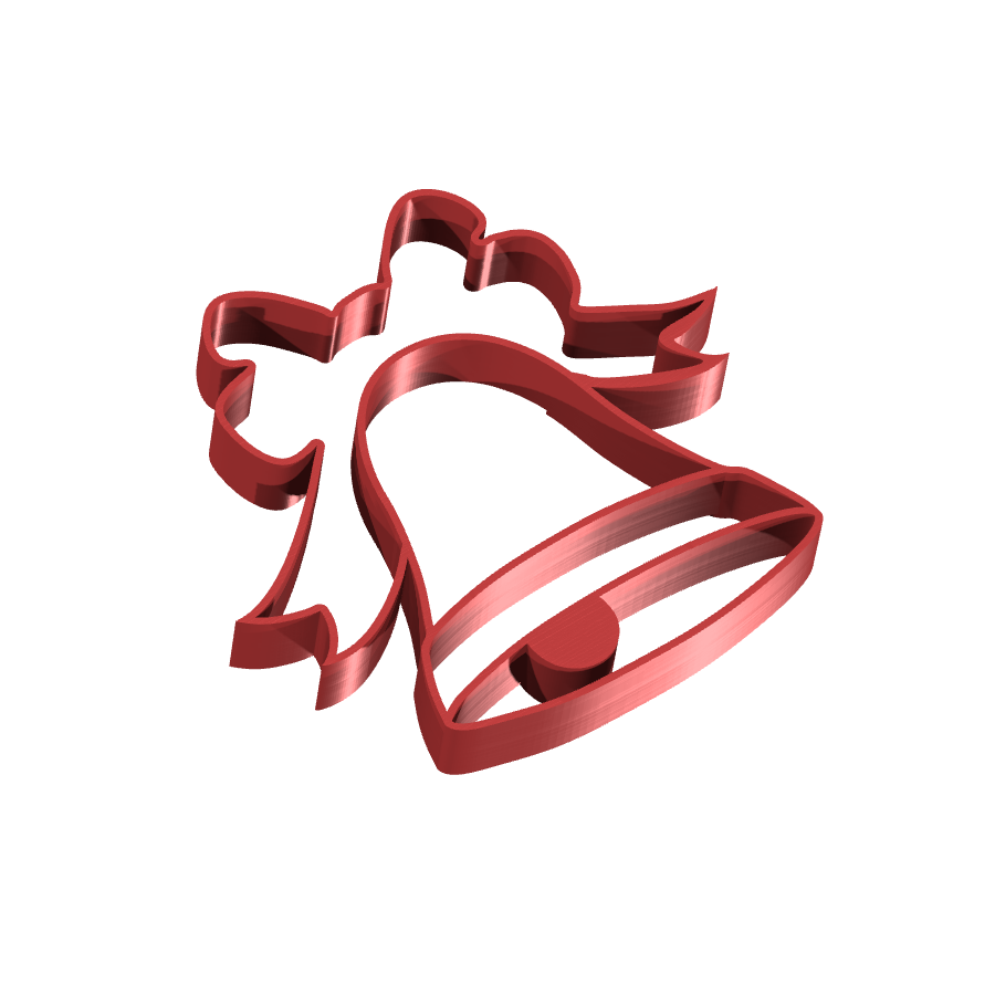 Bild på 3D printad produkt med namn: Kakform för pepparkaksbaking med klocktema, inspirerad av klassiska juldekorationer för en traditionell och trevlig jul