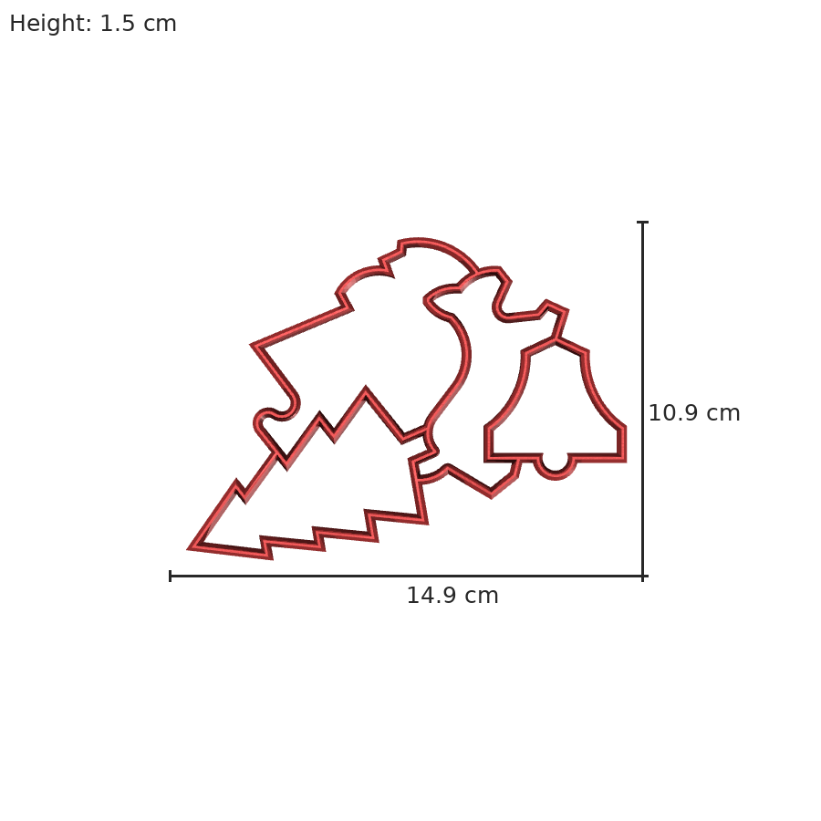 bild nr 8 på produkten: Kakform för julen, inspirerad av klassiska pepparkakor, perfekt för hemmabagare och julfirare