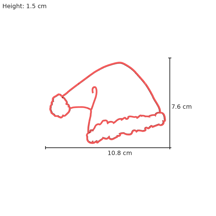 bild nr 8 på produkten: Kakform eller pepparkaksform i form av en julhatt, perfekt för att skapa juliga pepparkakor och tårtor
