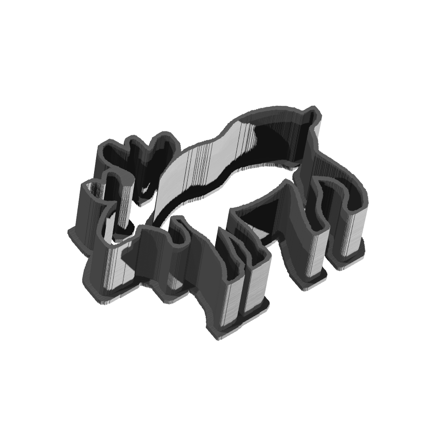 Bild på 3D printad produkt med namn: Kakform eller pepparkaksform med älg-motiv, inspirerad av de klassiska vinterberättelserna, perfekt för att baka och dekorera pepparkakor