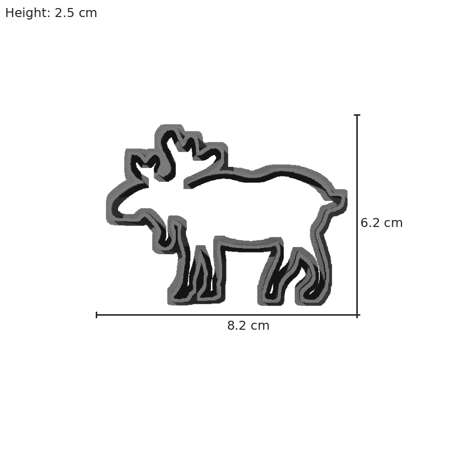 bild nr 8 på produkten: Kakform eller pepparkaksform med älg-motiv, inspirerad av de klassiska vinterberättelserna, perfekt för att baka och dekorera pepparkakor