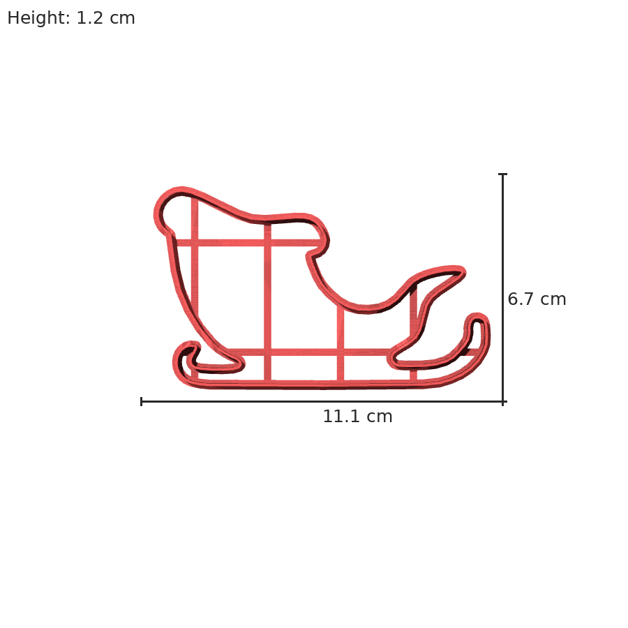 bild nr 8 på produkten: Kakform för julbak med inspirerande Sleigh-motiv, perfekt för att skapa festliga pepparkakor
