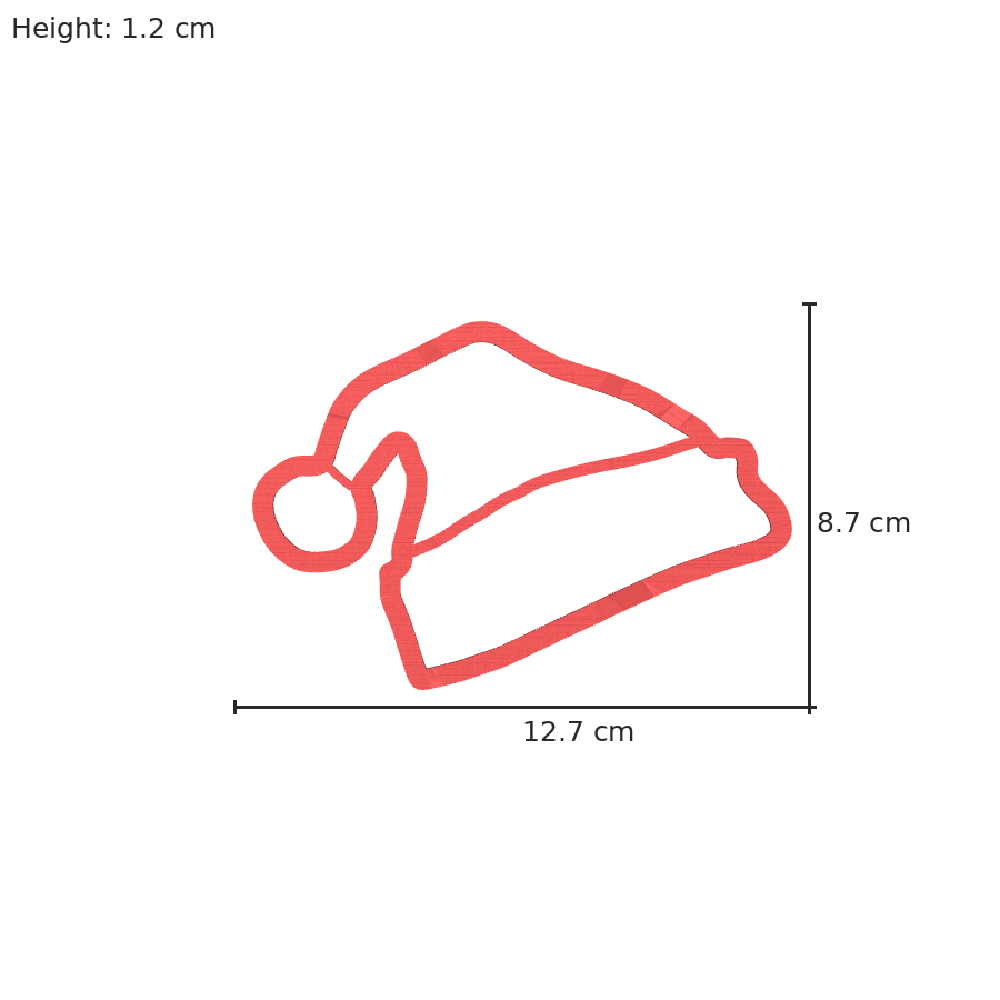 bild nr 8 på produkten: Kakform i form av en pepparkaksform med motiv av Tomteens hatt, perfekt för julbak och dekorationer.