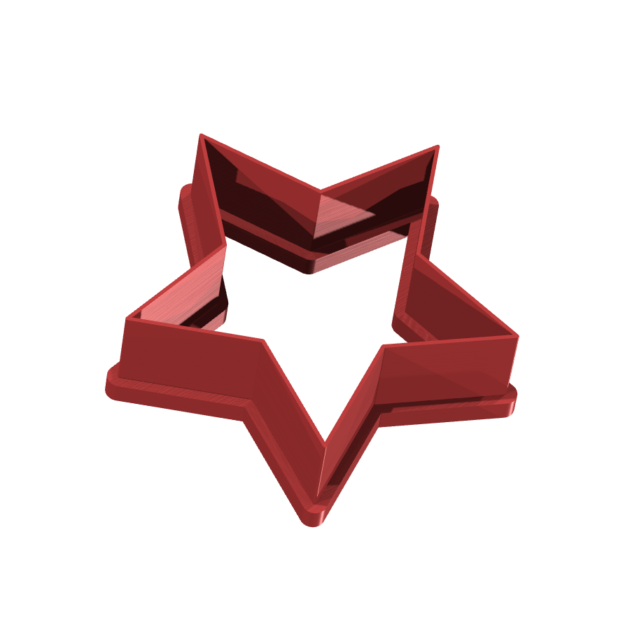 Bild på 3D printad produkt med namn: Kakform för pepparkakor i form av en julstjärna, perfekt för att baka julgodis och dekorera ditt hem under julen