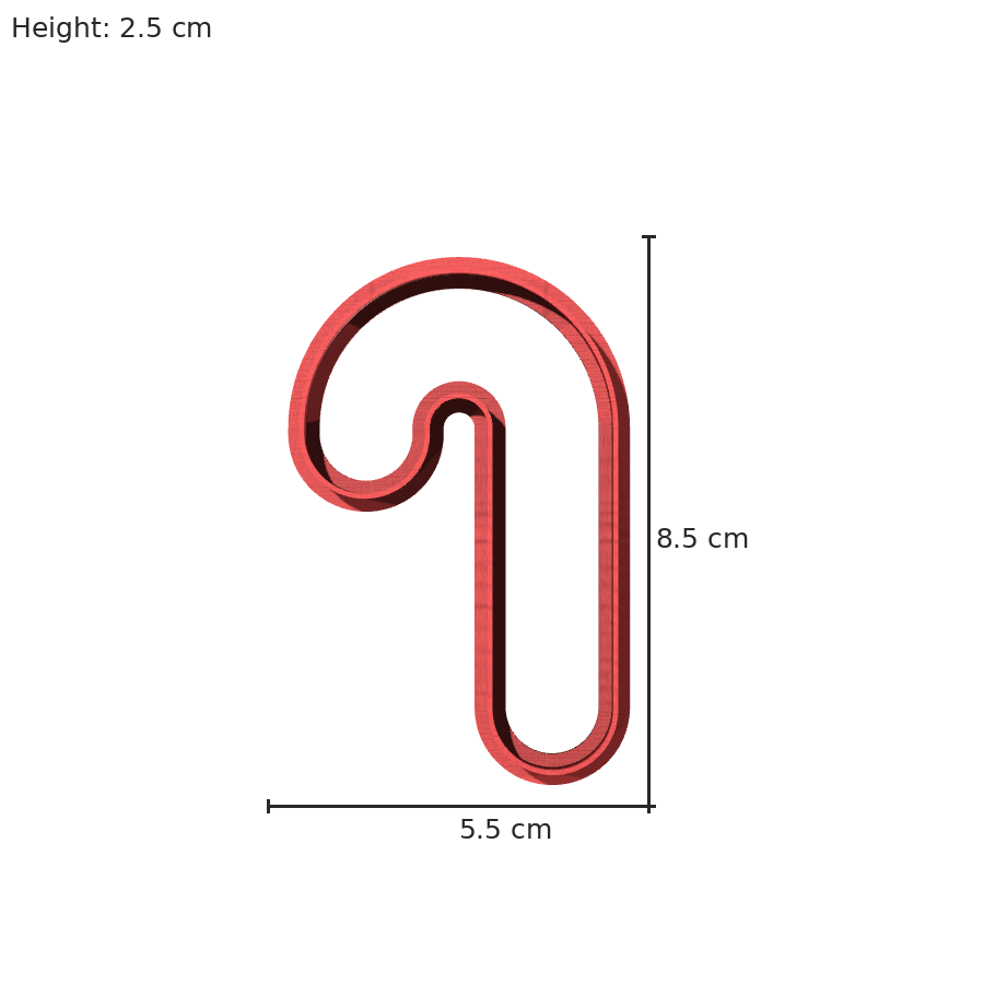bild nr 8 på produkten: Kakform för pepparkaksbaket med inspirerande julmotiv, Xmas Candy Cane, för en verkligt magisk jul