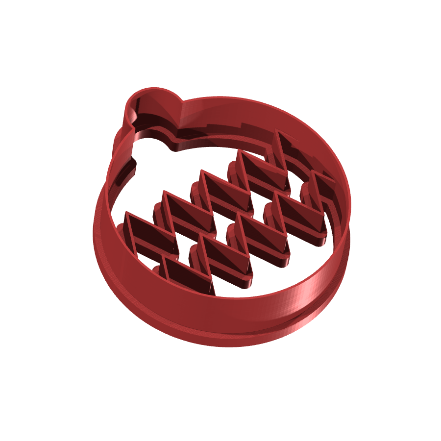 Bild på 3D printad produkt med namn: Kakform för pepparkaksbaket med vinterklotematik, perfekt för att skapa juliga pepparkakor