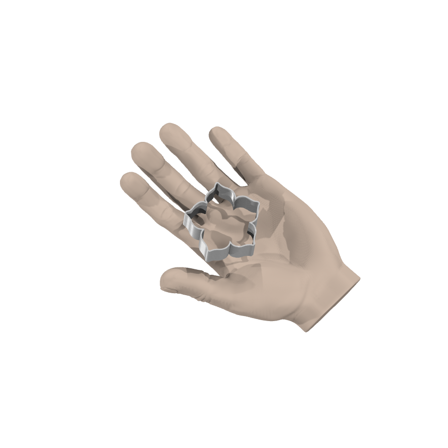 bild nr 4 på produkten: Kakform eller pepparkaksform i form av en blomma, inspirerad av naturen, tillverkad med 3D-printteknik för att skapa ett dekorativt och funktionellt bakverktyg