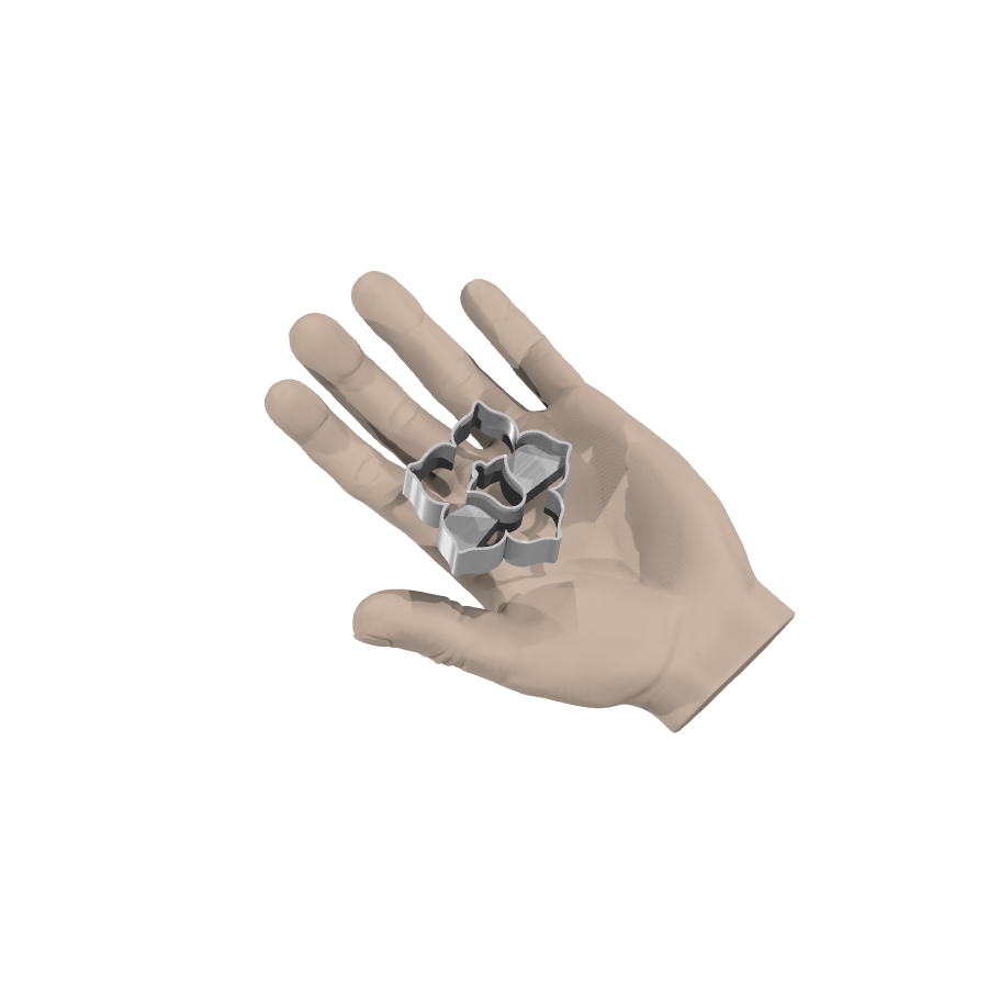 bild nr 4 på produkten: Kakform eller pepparkaksform i form av en blomma med ring - Inspirerad av natursköna former och romantiska dekorationer, perfekt för att baka kakor eller pepparkakor med en personlig touch