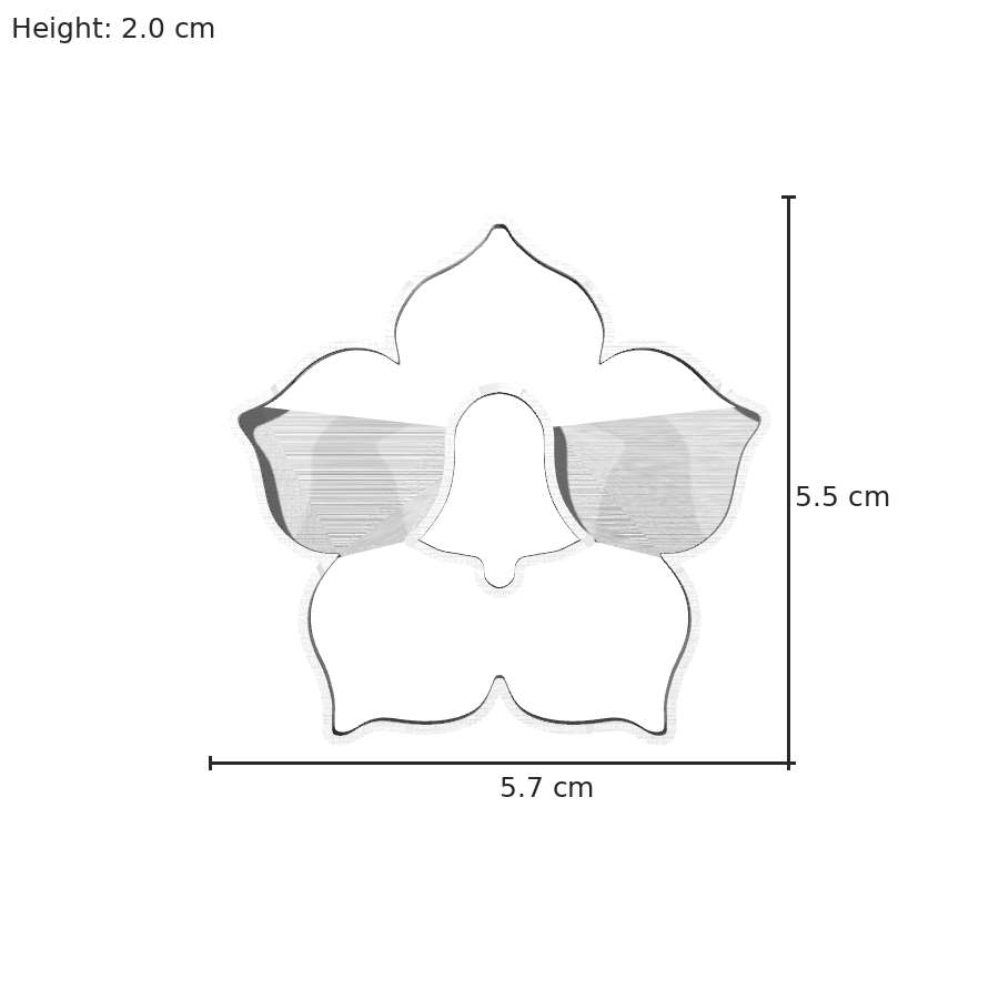 bild nr 8 på produkten: Kakform eller pepparkaksform i form av en blomma med ring - Inspirerad av natursköna former och romantiska dekorationer, perfekt för att baka kakor eller pepparkakor med en personlig touch
