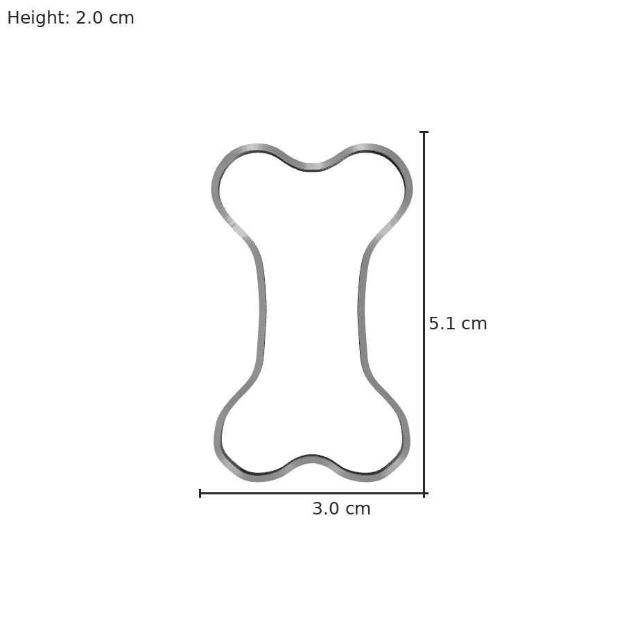 bild nr 8 på produkten: Kakform i form av hundben, inspirerad av hundälskare och bakning, perfekt för att skapa roliga pepparkakor