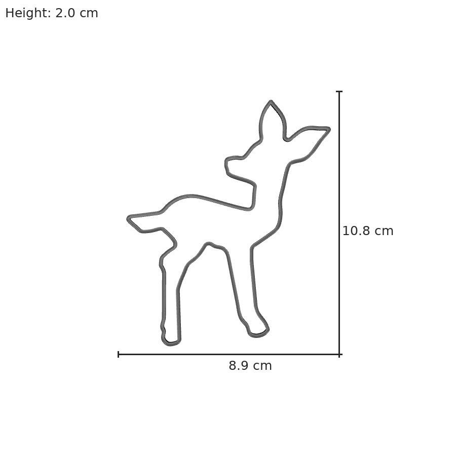 bild nr 8 på produkten: Kakform i form av en hjort, inspirerad av den magiska skogen, perfekt för att baka pepparkakor eller kakor för alla åldrar