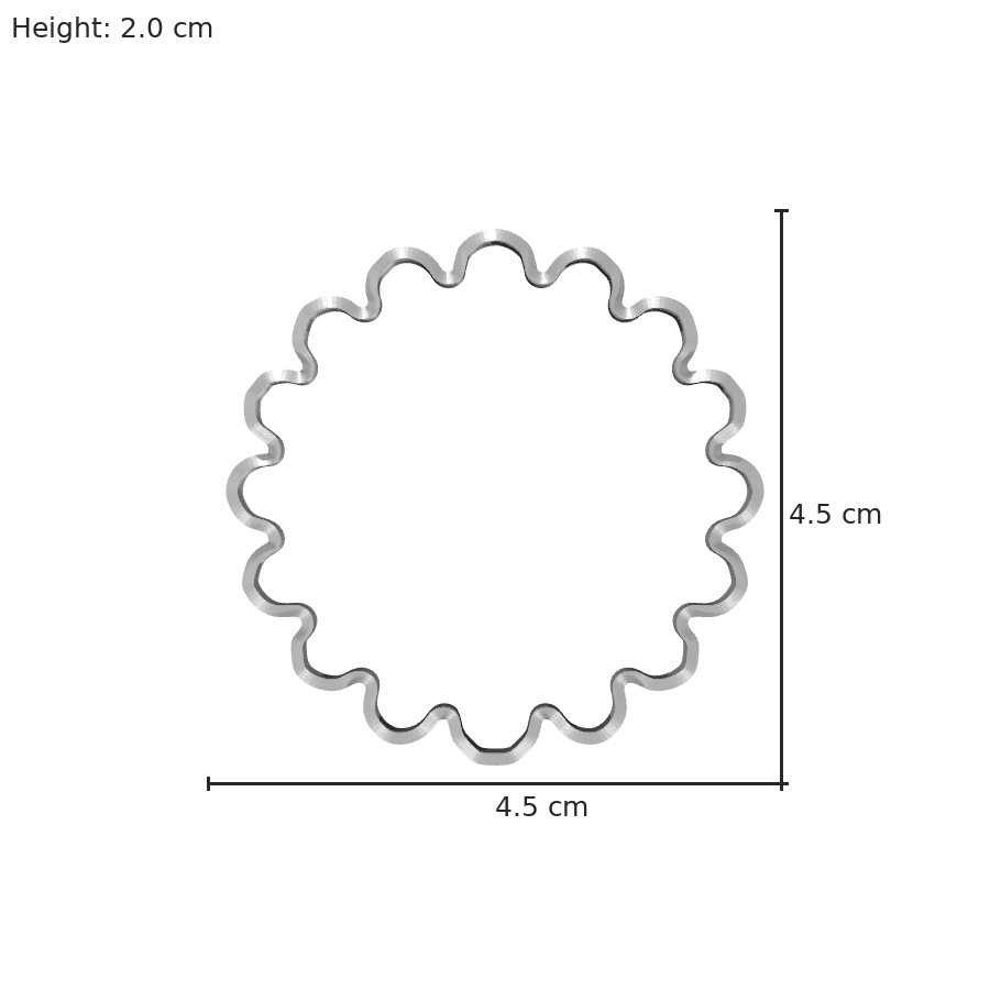 bild nr 8 på produkten: Kakform eller pepparkaksform med Circle Wo Star-design, perfekt för julbaket och dekorationer