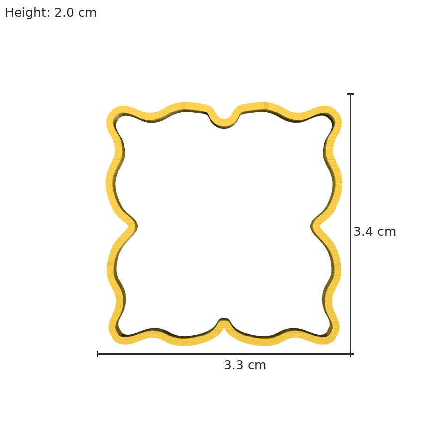 bild nr 8 på produkten: Kakform i form av en kanelstjärna, inspirerad av klassiska bakverk, tillverkad med 3D-printteknik för att skapa en unik och funktionell kakform för hemmabagare och proffs