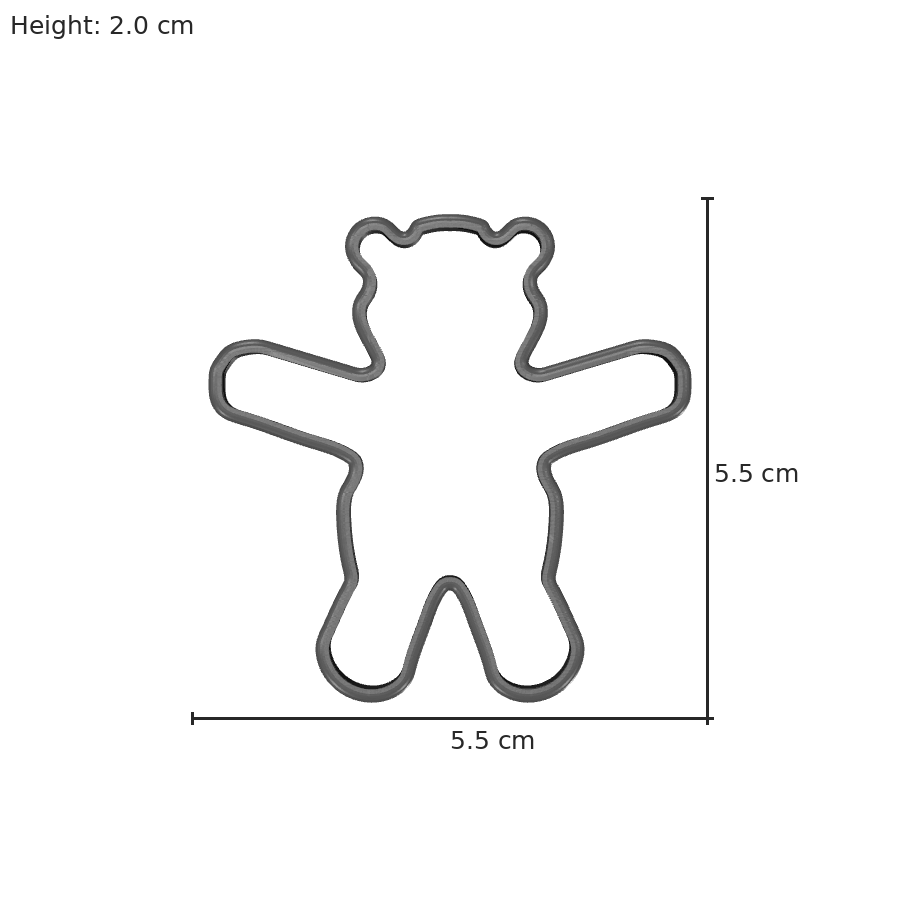 bild nr 8 på produkten: Kakform i form av en charmig björn, inspirerad av den klassiska teddybjörnen, perfekt för att baka roliga och söta pepparkakor