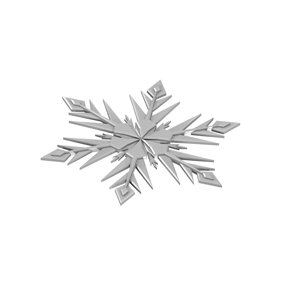 bild nr 1 på produkten: 3D-utskriven juldekoration i form av en vacker snöflinga, dekaler för jul Dekorationer, perfekt för heminredning och julpynt