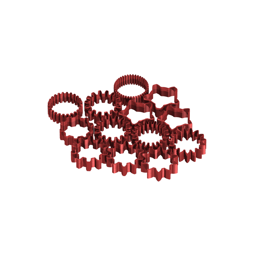 bild nr 1 på produkten: Julig pepparkaksform iOuter Involute-design, perfekt för att baka traditionella jul kakor med en twist