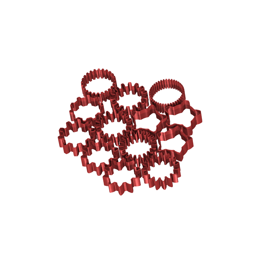 bild nr 2 på produkten: Julig pepparkaksform iOuter Involute-design, perfekt för att baka traditionella jul kakor med en twist