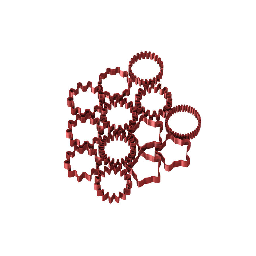 bild nr 3 på produkten: Julig pepparkaksform iOuter Involute-design, perfekt för att baka traditionella jul kakor med en twist