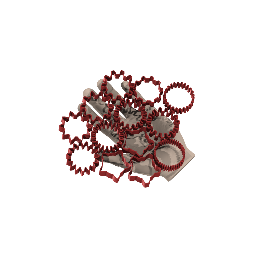 bild nr 4 på produkten: Julig pepparkaksform iOuter Involute-design, perfekt för att baka traditionella jul kakor med en twist