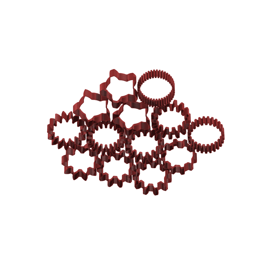 bild nr 5 på produkten: Julig pepparkaksform iOuter Involute-design, perfekt för att baka traditionella jul kakor med en twist