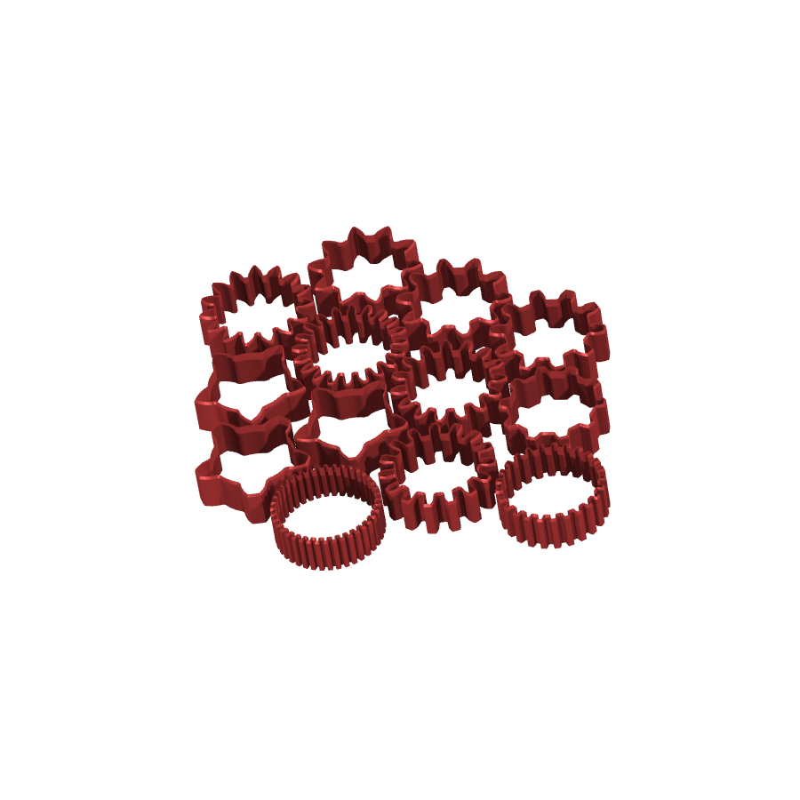 bild nr 6 på produkten: Julig pepparkaksform iOuter Involute-design, perfekt för att baka traditionella jul kakor med en twist