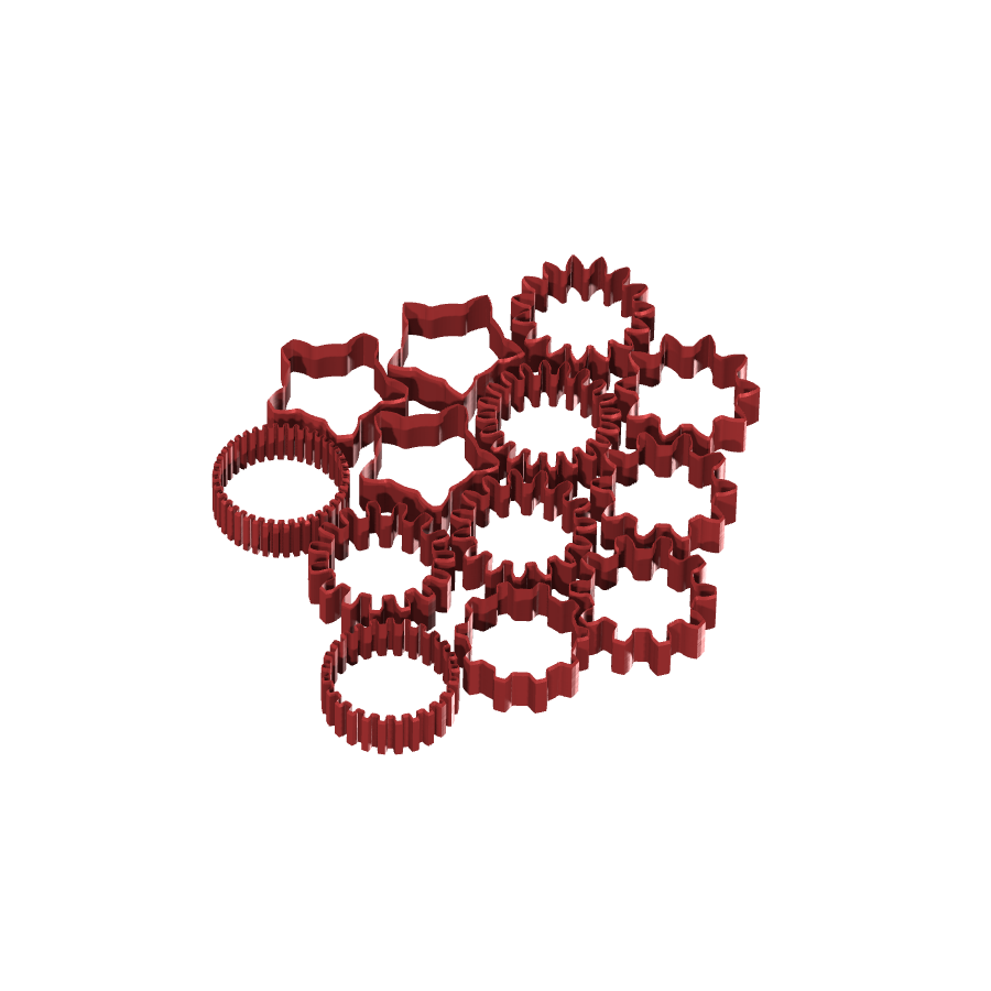 bild nr 7 på produkten: Julig pepparkaksform iOuter Involute-design, perfekt för att baka traditionella jul kakor med en twist