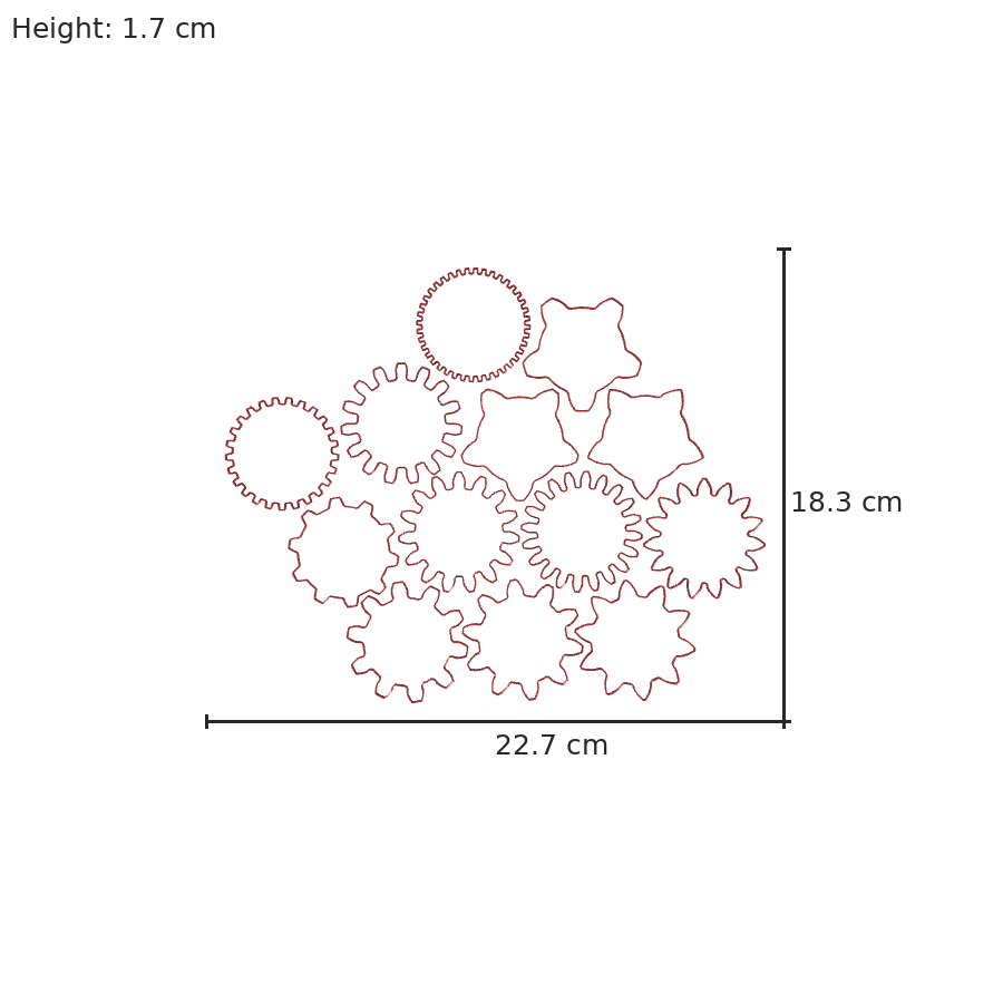 bild nr 8 på produkten: Julig pepparkaksform iOuter Involute-design, perfekt för att baka traditionella jul kakor med en twist