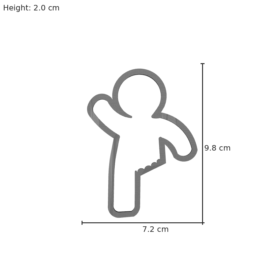 bild nr 8 på produkten: Pepparkaksform och kakform för julbak inspirerad av Schrek, perfekt för att skapa roliga och dekorerade kakor