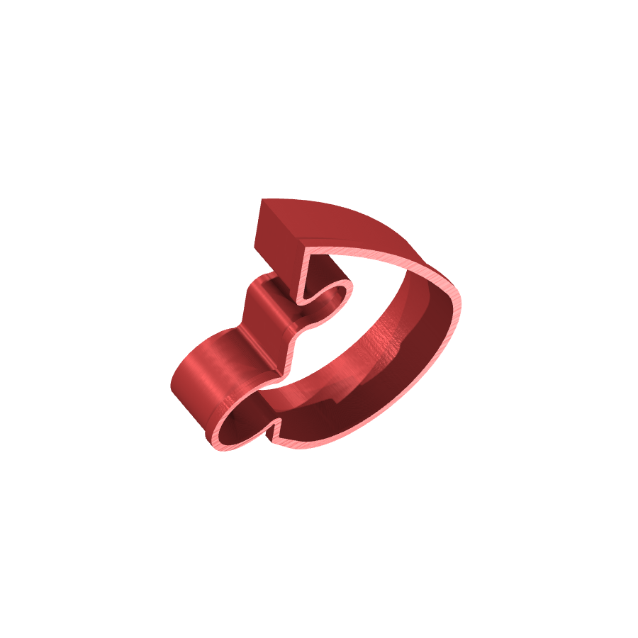 Bild på 3D printad produkt med namn: Kakform i pepparkaksform med hjärtmotiv, inspirerad av klassiska juldekorationer, perfekt för julbak