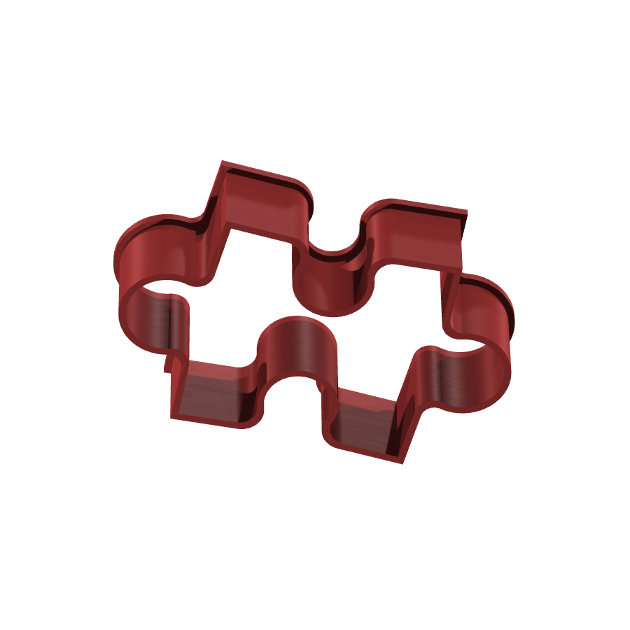 bild nr 5 på produkten: Pepparkaksform och kakform för julbak i pärlform - Puzzle Cookie Cutter 2, inspirerad av klassiska puzzlebitar