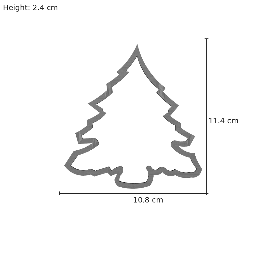 bild nr 8 på produkten: Pepparkaksform och kakform för julbak i form av en julgran, inspirerad av den klassiska julsymbolen