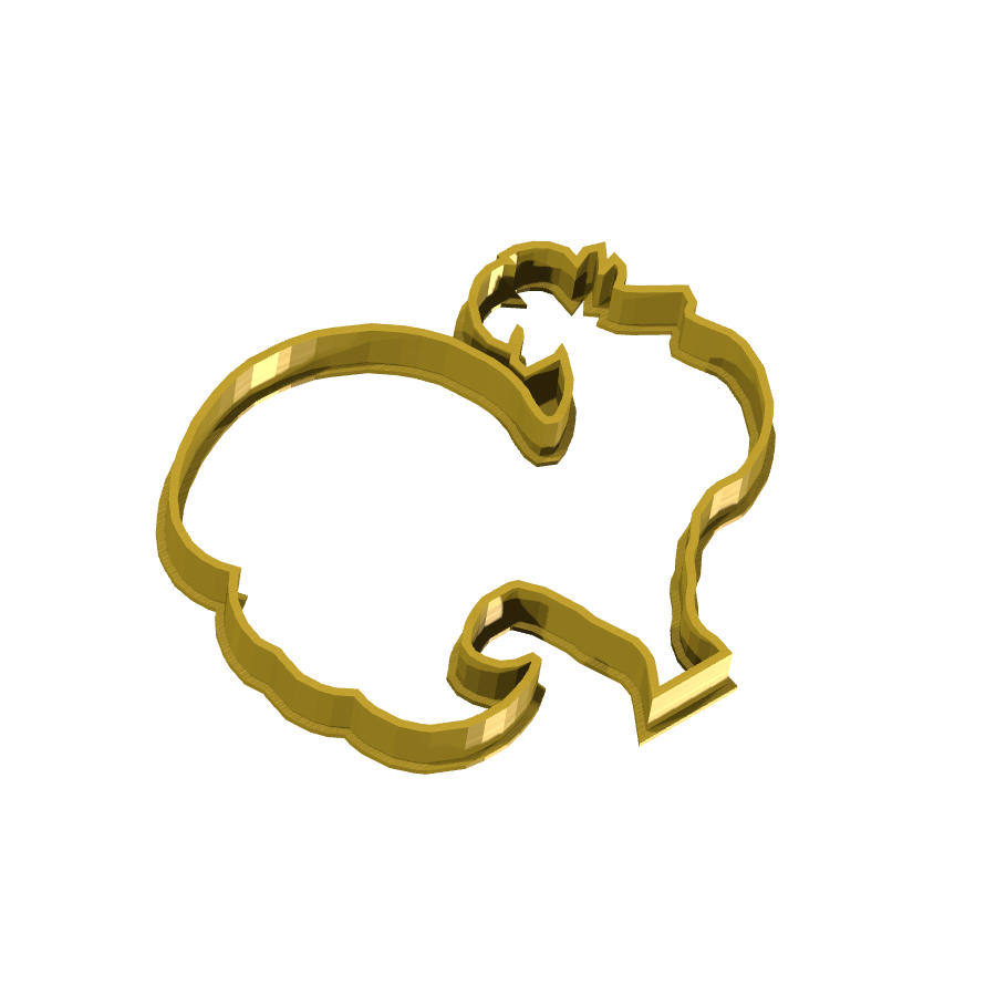 Bild på 3D printad produkt med namn: Pepparkaksform och kakform för julbak i rooster-stil, inspirerad av vardagslivets charmiga kycklingar