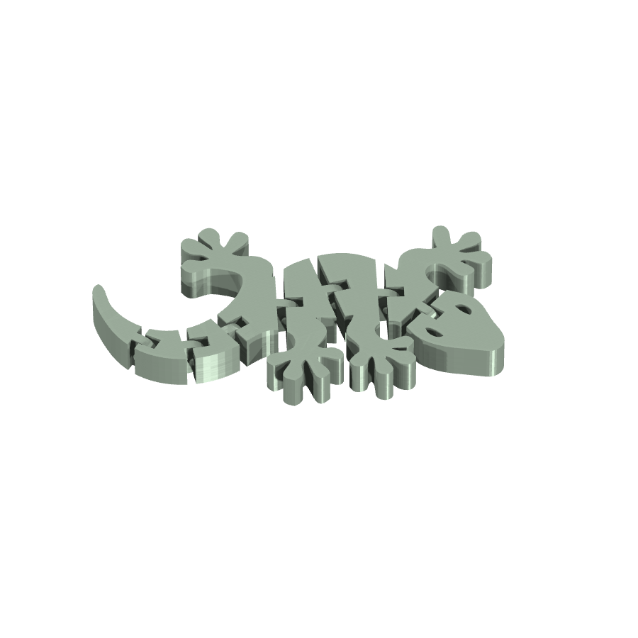 bild nr 1 på produkten: Flexi, en rörlig geckofigur - Gecko, inspirerad av de små, klättrande ödlorna som fascinerar med sin förmåga att klättra på väggar och tak