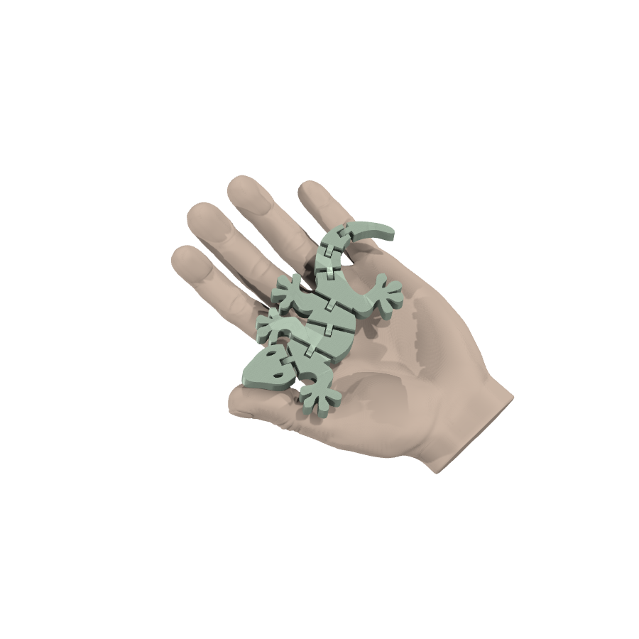 bild nr 4 på produkten: Flexi, en rörlig geckofigur - Gecko, inspirerad av de små, klättrande ödlorna som fascinerar med sin förmåga att klättra på väggar och tak