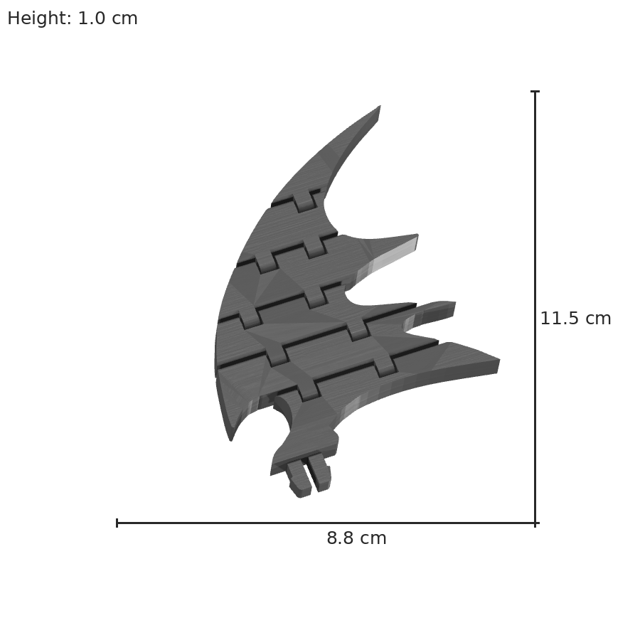 bild nr 8 på produkten: Flexi - Vinge för drake, inspirerad av fantasy-världen, tillverkad för att ge en känsla av styrka och frihet, perfekt för samlare och entusiaster
