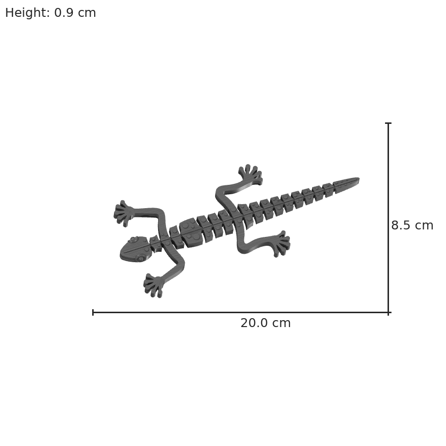 bild nr 8 på produkten: Flexi - Rörliga leder - Rörliga leder inspirationerad av geckos, praktiskt för nyckelringar och andra dekorationer