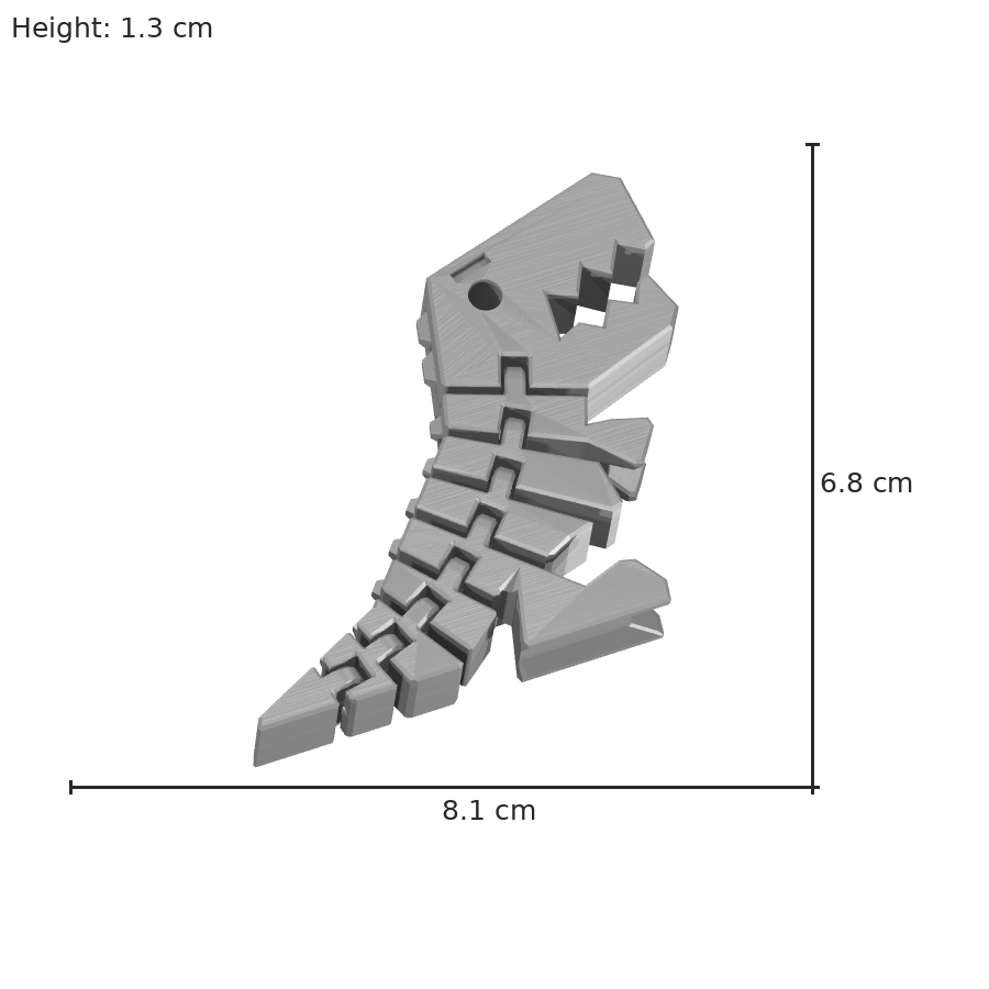 bild nr 8 på produkten: Flexi - Rörliga leder - Rörliga leder i form av en T-Rex, inspirerad av den legendariska dinosauen, perfekt för att pryda ditt skrivbord eller som en rolig dekoration