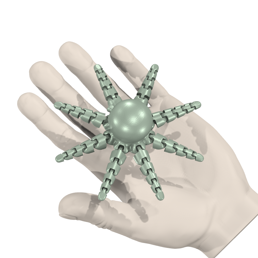 bild nr 4 på produkten: Flexi - Rörliga leder - Octopus V5.6, en flexibel och funktionell modell inspirerad av bläckfisken, för dekoration och utbildningsändamål