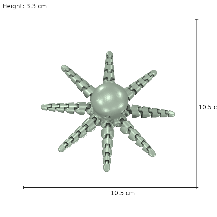 bild nr 8 på produkten: Flexi - Rörliga leder - Octopus V5.6, en flexibel och funktionell modell inspirerad av bläckfisken, för dekoration och utbildningsändamål