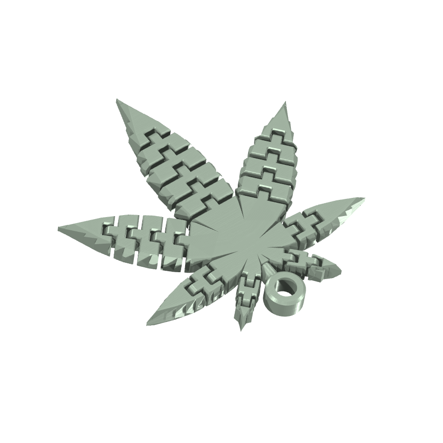 Bild på 3D printad produkt med namn: Flexi - Rörliga leder i form av en flexibelweed 110 mm, inspirerad av växtriket, användbar för dekoration eller leksaker