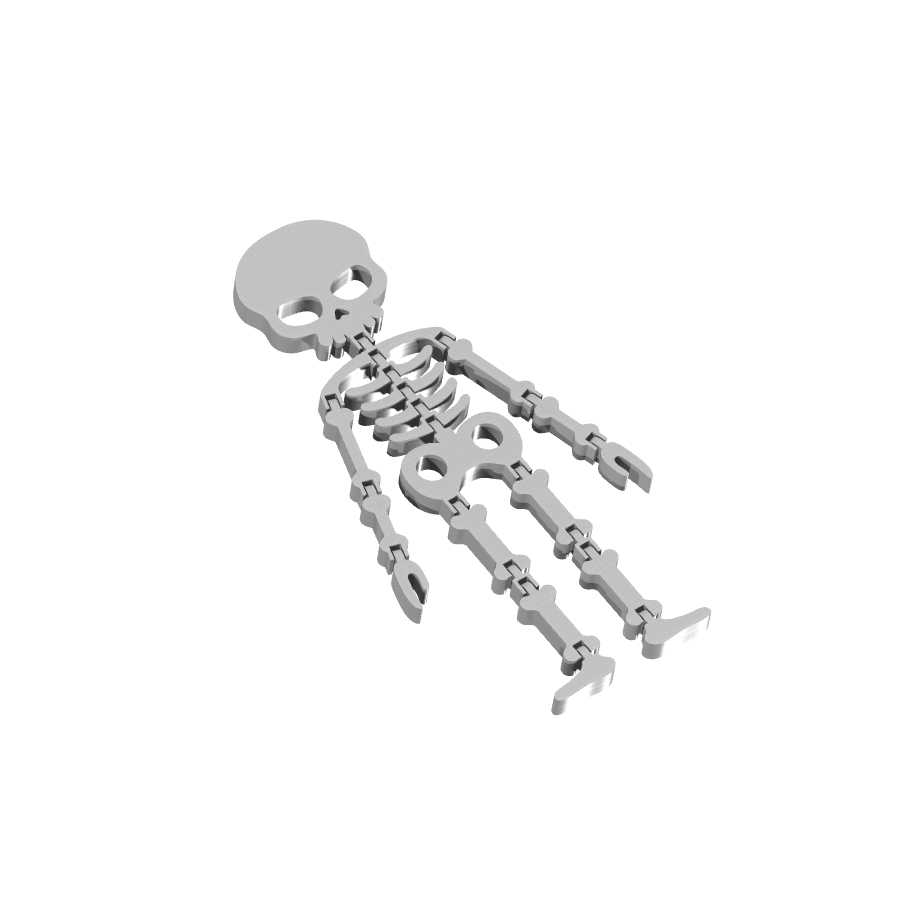 Bild på 3D printad produkt med namn: Flexi Skeleton - en flexibel skelettmodell inspirerad av den mänskliga kroppen, perfekt för utbildning och dekoration