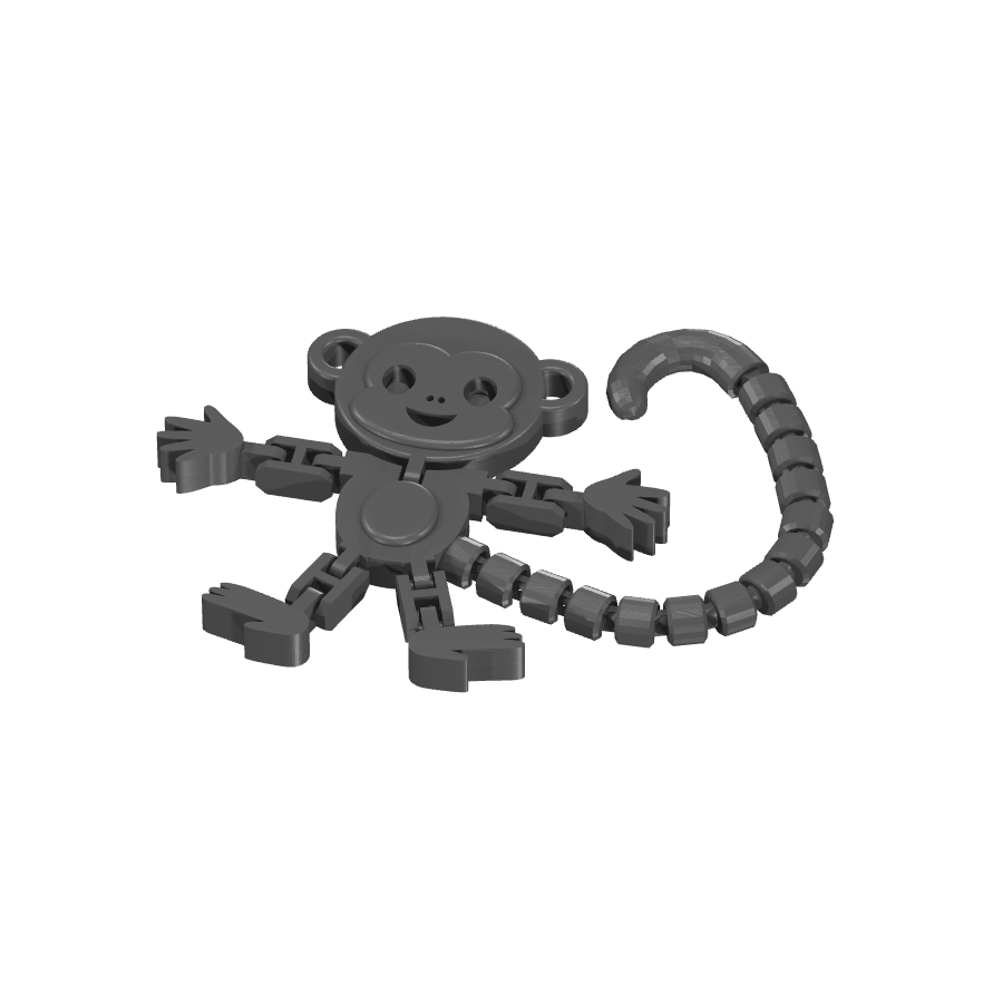 bild nr 1 på produkten: Apa-leksak med rörliga leder, inspirerad av den klassiska Flexi Monkey-figur som ger liv och rörelse till ditt skrivbord eller som en rolig prydnad för apälskare