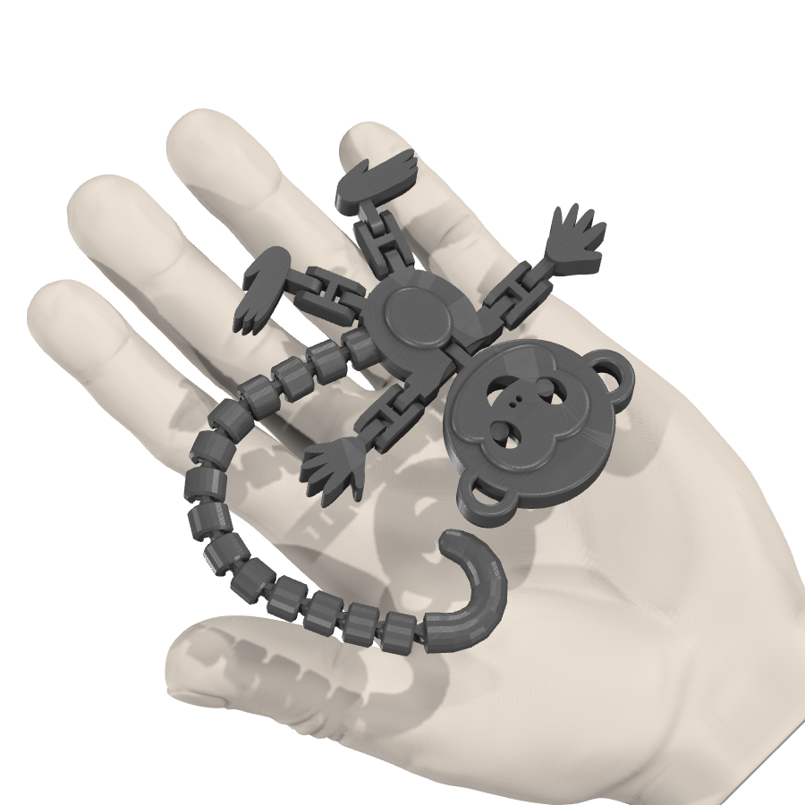 bild nr 4 på produkten: Apa-leksak med rörliga leder, inspirerad av den klassiska Flexi Monkey-figur som ger liv och rörelse till ditt skrivbord eller som en rolig prydnad för apälskare