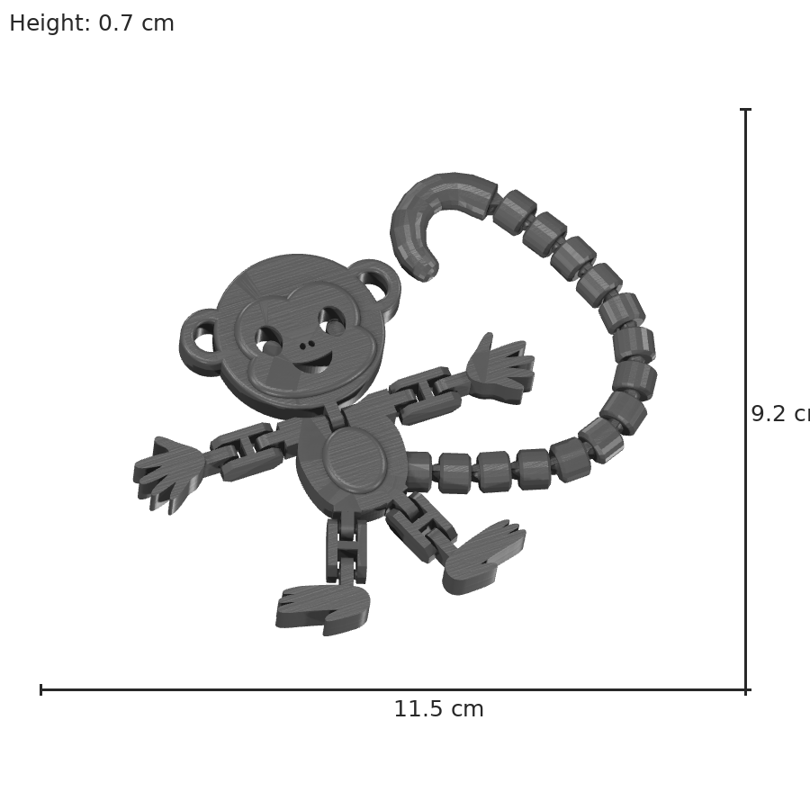 bild nr 8 på produkten: Apa-leksak med rörliga leder, inspirerad av den klassiska Flexi Monkey-figur som ger liv och rörelse till ditt skrivbord eller som en rolig prydnad för apälskare