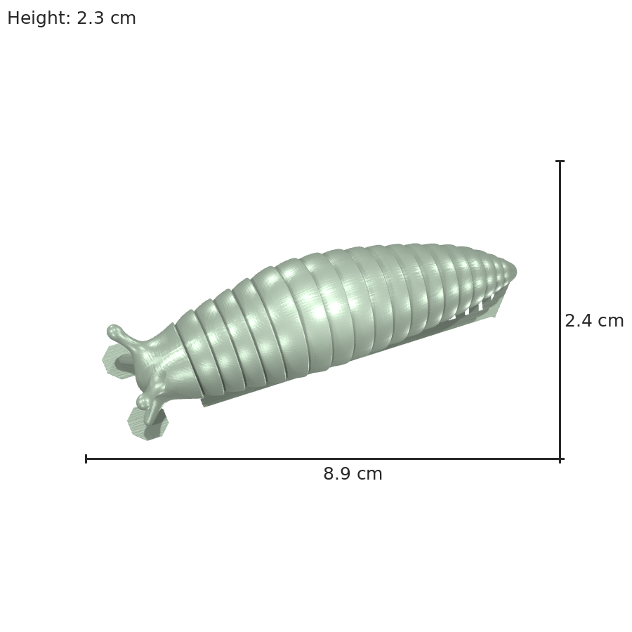 bild nr 8 på produkten: Flexi Snigel med rörliga leder - en charmig och funktionell snigelmodell inspirerad av naturen, perfekt för heminredning eller som souvenir
