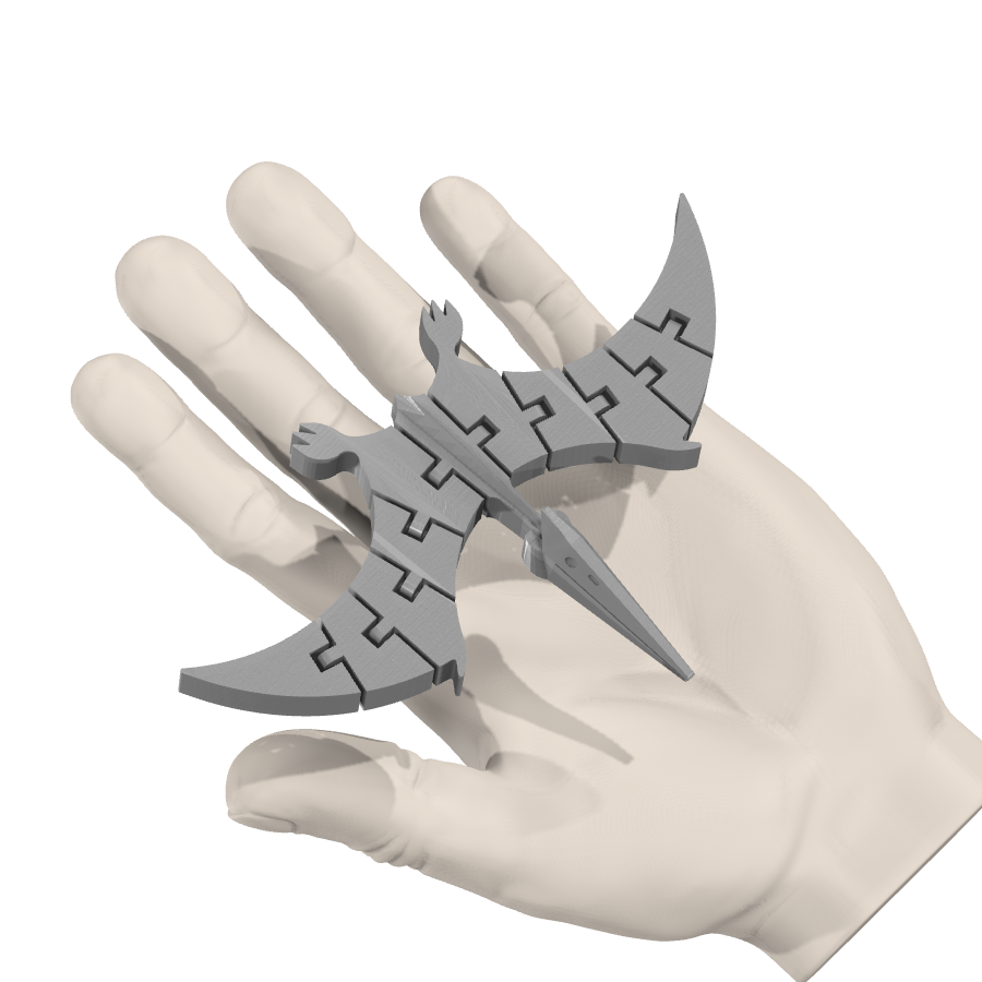 bild nr 4 på produkten: Pterodactyl-figur, inspirerad av de flygande reptilerna från forntiden, tillverkad för att pryda ditt skrivbord eller bokhylla