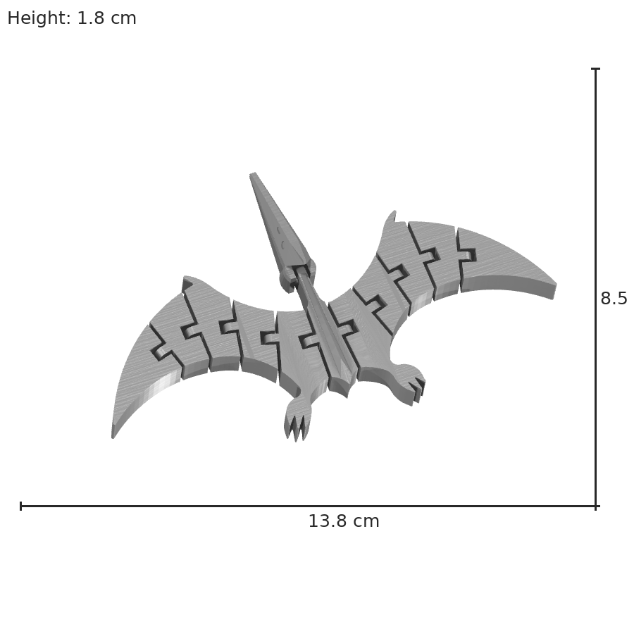 bild nr 8 på produkten: Pterodactyl-figur, inspirerad av de flygande reptilerna från forntiden, tillverkad för att pryda ditt skrivbord eller bokhylla