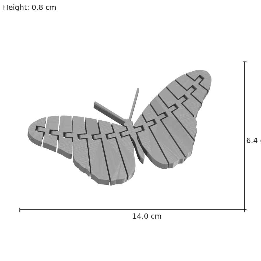 bild nr 8 på produkten: Flexi fjäril med hål och starkare leder, inspirerad av den vackra fjärilen som symboliserar frihet och skönhet