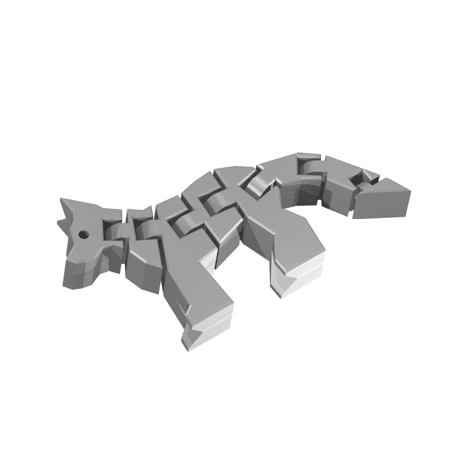 Bild på 3D printad produkt med namn: Hundfigurer, Flexi Dog, en flexibel och charmig hundmodell inspirerad av dagens vanligaste familjemedlemmar