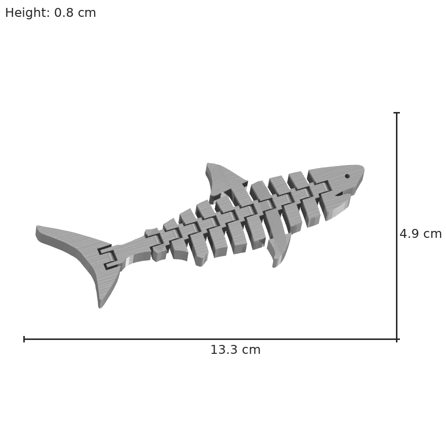 bild nr 8 på produkten: Hajmodell inspirerad av Shark, Flexi - Clean Flexi Shark V2, för barn och vuxna som gillar havets varelser
